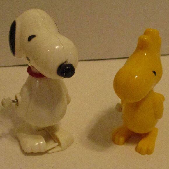 Snoopy Woodstock Vintage 1958 Black White Yellow Working Wind Up Figure With Box - Picture 12 of 12